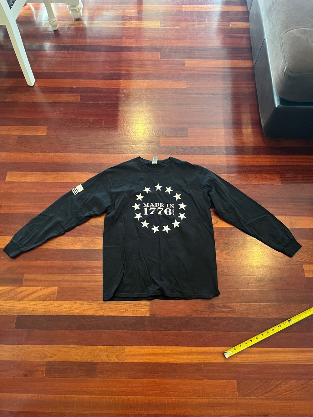 Mens Large InfoWars 1776 Black Longsleeve Tee Shirt